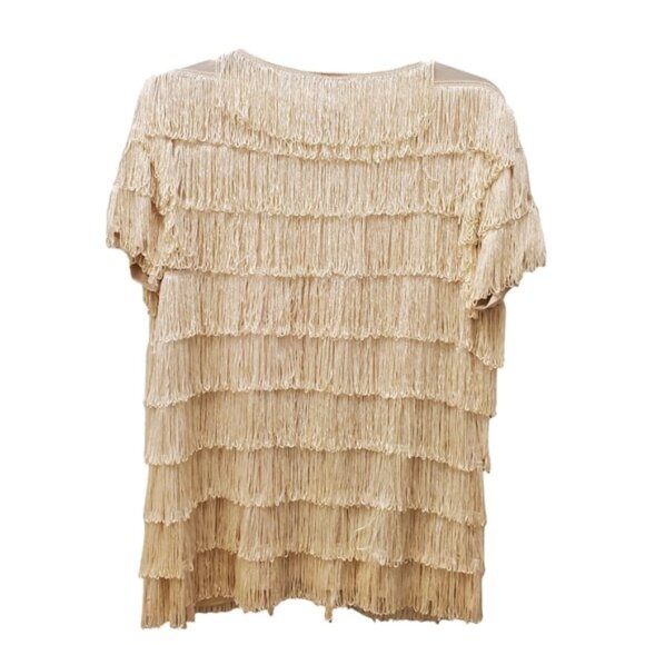 Vintage Looped Fringe Tassel Jacket Wearable Art Size XL - Picture 6 of 14